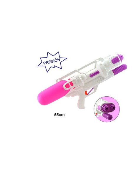 PISTOLA DE AGUA ROSA PRESION 55C.