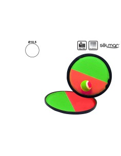 PLATOS VELCRO PELOTA DE TENIS CONJ. Ø18,5CM. Red