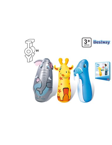 JUEGO PUNCHING ANIMALES SURT. 91CM. Caja