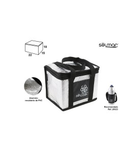 NEVERA FOAM Y ALUM. 22X15X18CM. Bolsa