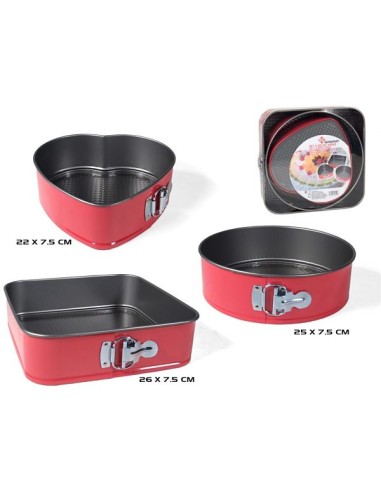 MOLDES 22/25/26CM 3UND HORNO