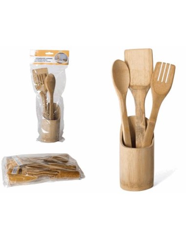 SET UTENSILIOS ADONIS - BAMBU