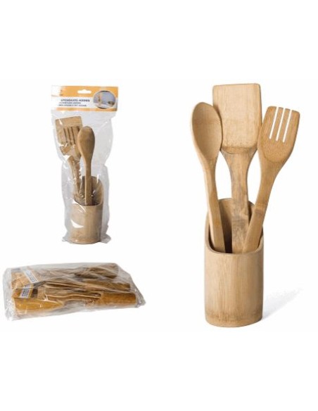 SET UTENSILIOS ADONIS - BAMBU