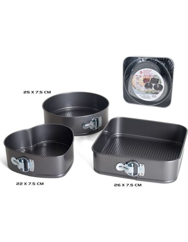MOLDES 22/25/26CM 3UND METAL