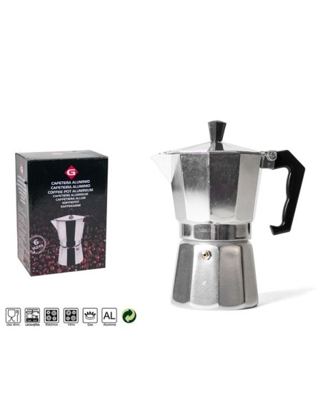 CAFETERA ALUMINIO 9 TAZAS 450 ML