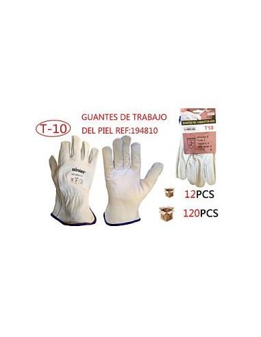 GUANTE T10 PIEL VACUNO