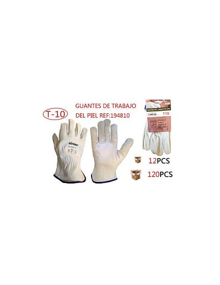 GUANTE T10 PIEL VACUNO