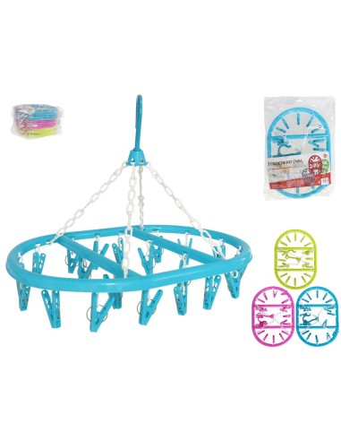 TENDEDERO OVAL 20 PINZAS PLAS SURT