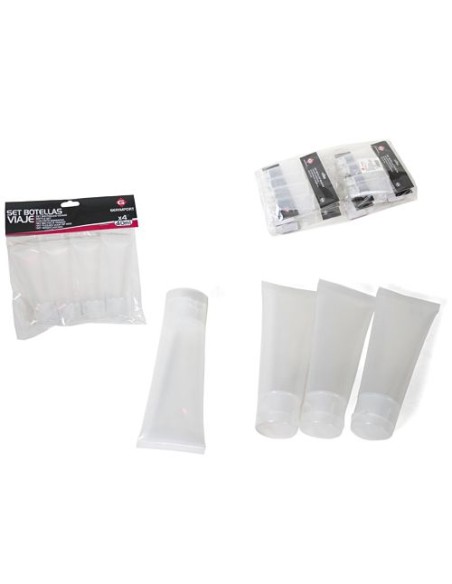 SET BOTELLAS VIAJE 40ML X4 PLASTICO