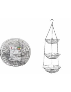 FRUTERO 71CM COLGANTE 3 PISOS ACERO C