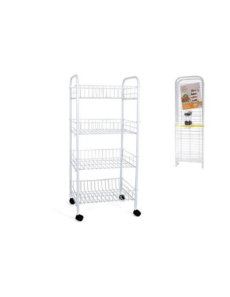 VERDULERO BIANCA 4 PISOS - METAL