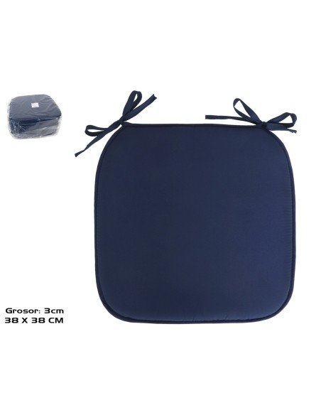 COJIN SILLA LUKA AZUL MARINO 39X39X3 CM