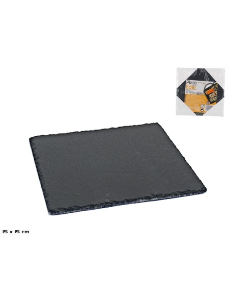 PLATO EDER CUADRADO PIZARRA 15X15