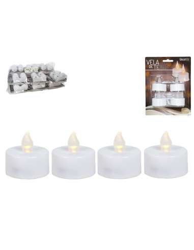 VELAS TE LED X4  4CM -PLASTICO