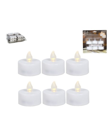 VELAS TE LED X6  4CM -PLASTICO