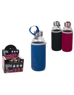 BOTELLA CRISTAL 400 ML. C/FUNDA SURTIDA