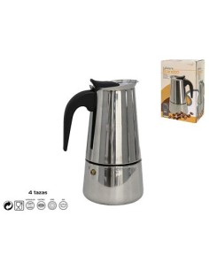 CAFETERA BRANDON 4 TAZAS ACERO