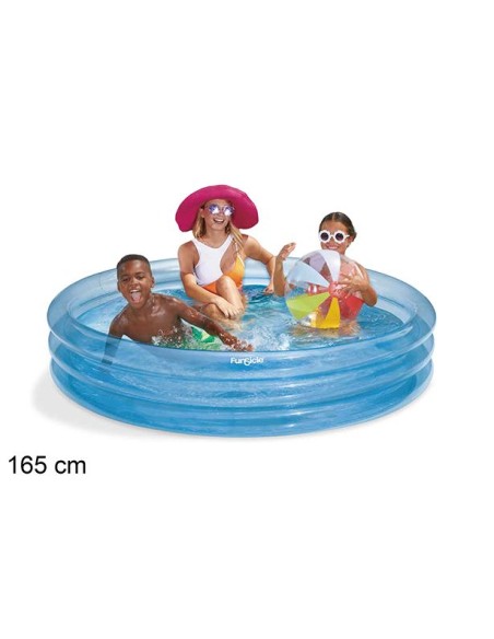 PISCINA HINCHABLE 3 ANILLOS AZUL 165 CM