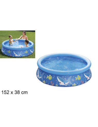 PISCINA INFANTIL 152X38CM AZUL DECORADO