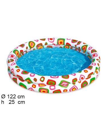 PISCINA HINCHABLE 2 ANILLOS DECORADA 122 CM