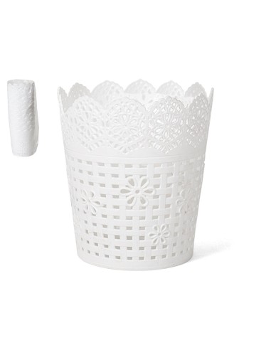 MACETA LUKA BLANCA 16X18CM PLASTICO