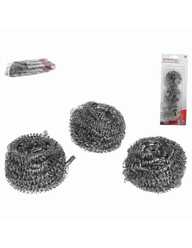 SET 3 ESTROPAJOS METALIC 15G/PZ