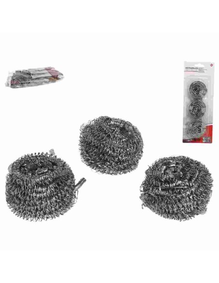 SET 3 ESTROPAJOS METALIC 15G/PZ