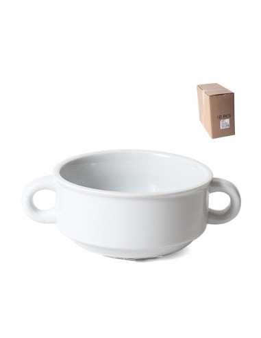 TAZA 16X10X5CM CONSOME BALTIC BLANCA - PORCELANA