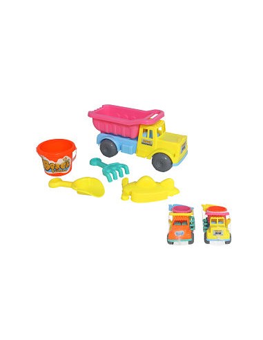 CONJUNTO PLAYA CAMION 5PZS 36X16X20CM