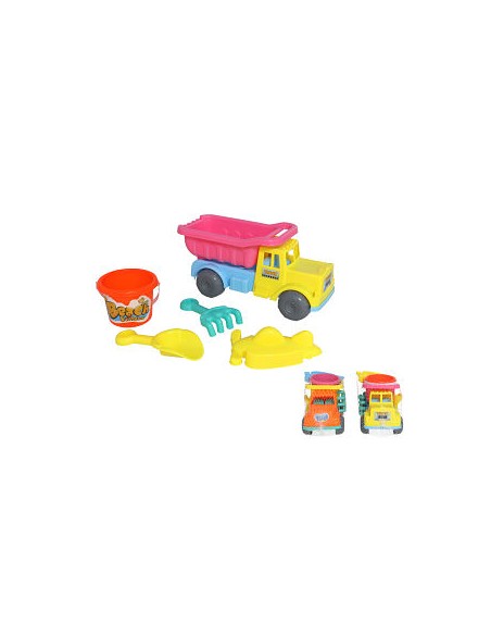 CONJUNTO PLAYA CAMION 5PZS 36X16X20CM