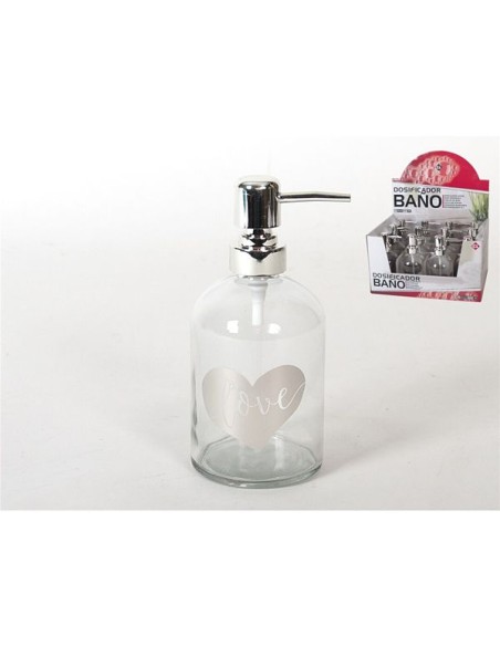 DOSIFICADOR BAÑO CORAZON PLATA 450ML