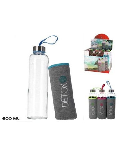 BOTELLA 0.6L CRISTAL FRESH C/FUNDA