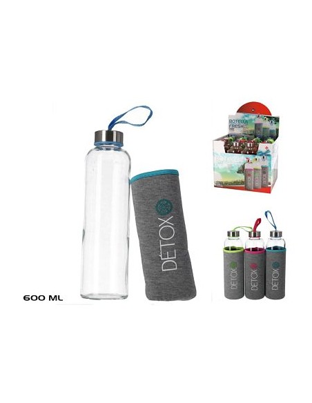 BOTELLA 0.6L CRISTAL FRESH C/FUNDA