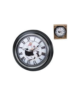 RELOJ PARED CHEFFY 30 CM BLACK