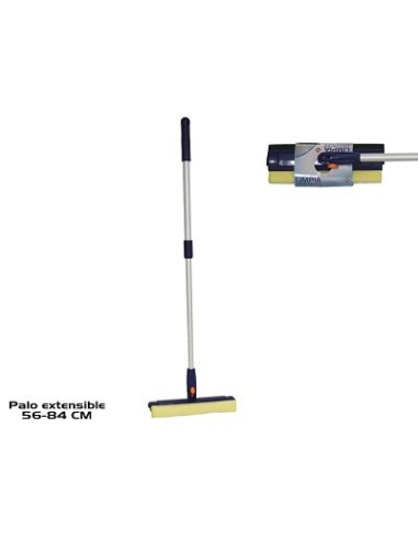 LIMPIA CRISTALES C/PALO 56-84 CM AZUL