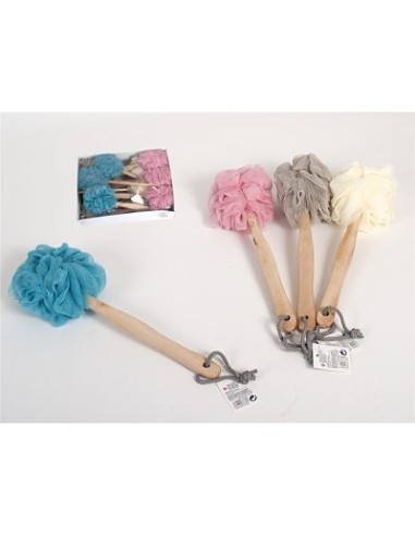 ESPONJA BAÑO 14X37CM EXFO. C/MANGO VITTA