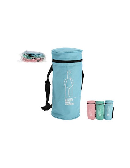 BOLSA NEVERA BOTELLAS 3 SURT. 31X12 CM