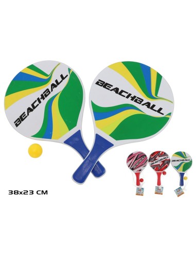 SET PALAS DE PLAYA CUBIC 38X23CM 3 SURT