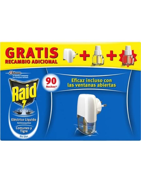 INSECTICIDA RAID LIQ 45 NOCHES AP+2 REC