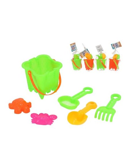 CONJUNTO DE PLAYA CUBO 6 PZS 14X8X8