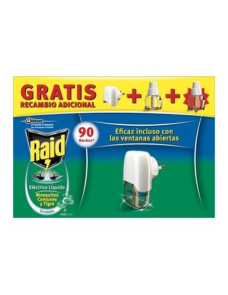 INSECTICIDA RAID + 2RECAMBIOS EUCALIPTO
