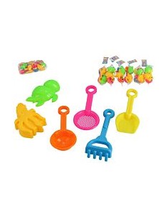 CONJUNTO DE PLAYA MOLDES 6 PZS 8X15X7