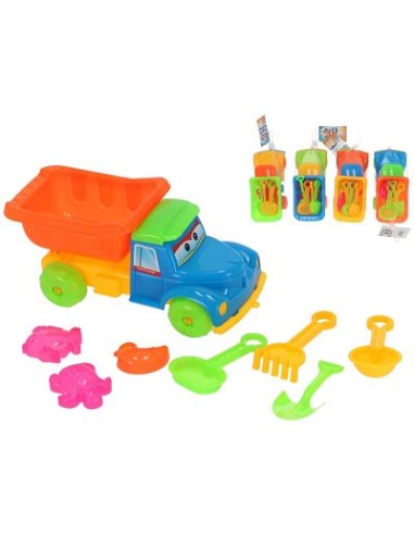 CONJUNTO DE PLAYA CAMION 8PZS 22X9X10CM