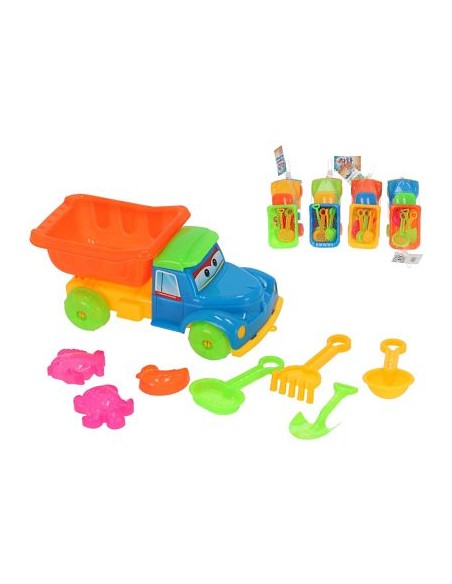 CONJUNTO DE PLAYA CAMION 8PZS 22X9X10CM