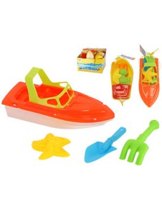 CONJUNTO DE PLAYA BARCO 4PZS 37X33X25CM