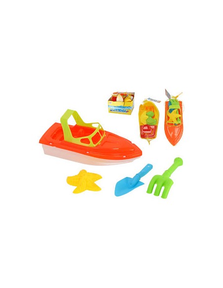 CONJUNTO DE PLAYA BARCO 4PZS 37X33X25CM