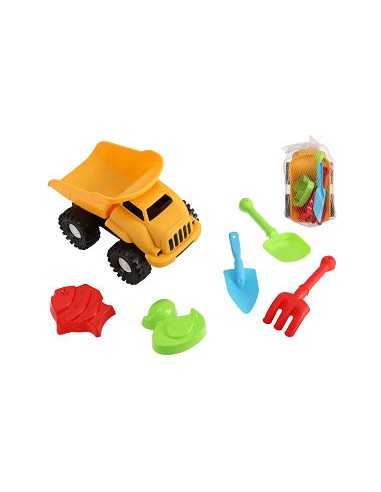 CONJUNTO DE PLAYA CAMION 6PZS 25X15X16CM