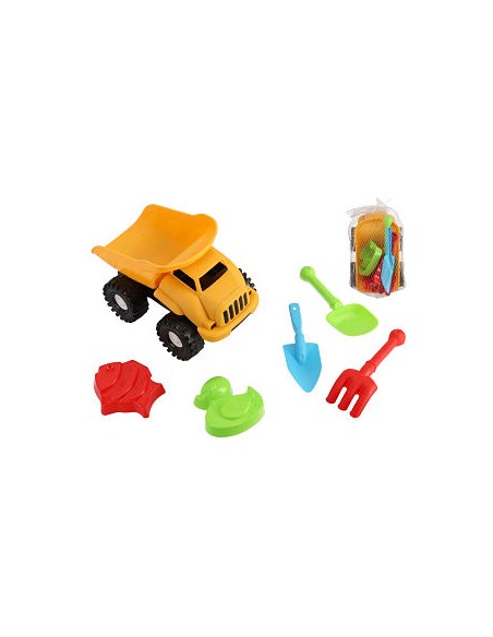 CONJUNTO DE PLAYA CAMION 6PZS 25X15X16CM