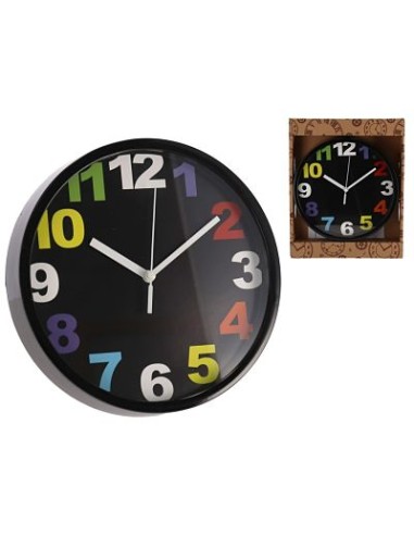 RELOJ DE PARED TIME 20CM - NEGRO