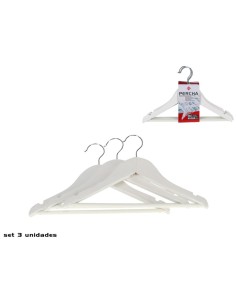 PERCHA INFANTIL X3 32X21CM -BLANCO